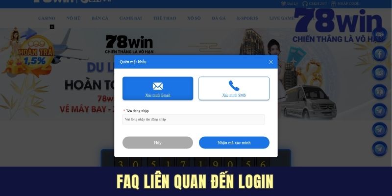 FAQ liên quan đến login