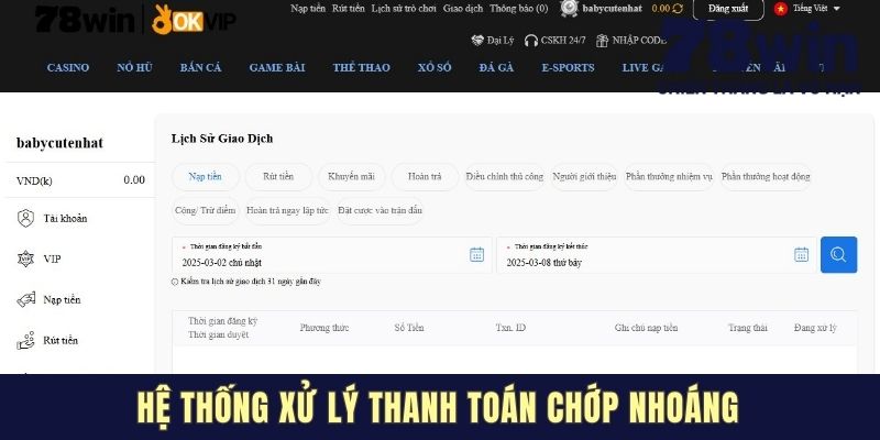 Hệ thống xử lý thanh toán chớp nhoáng