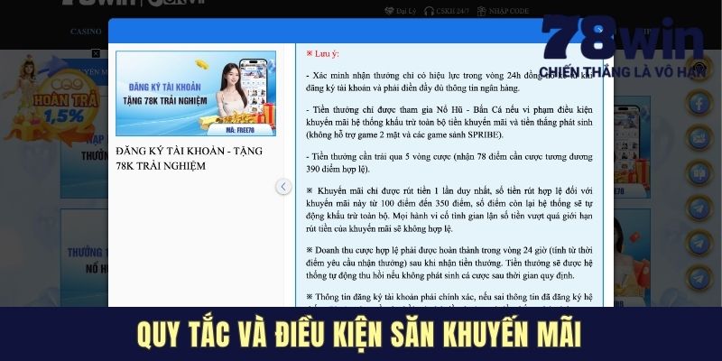 Quy tắc và điều kiện săn khuyến mãi